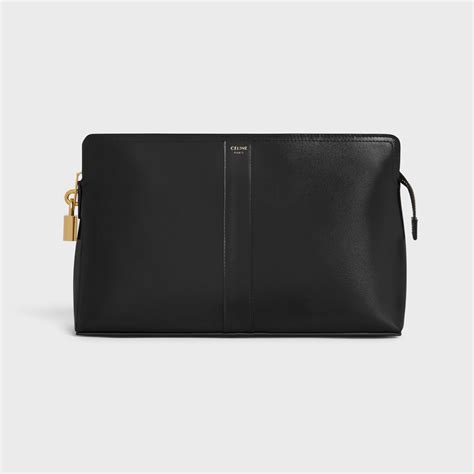 LOCK TOILETRY POUCH IN SHINY CALFSKIN 